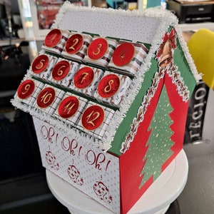 Fichier SVG Cricut / Silhouette / Brother fichier de découpe calendrier avent maison, house advent calendar + 1 fichier offert