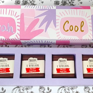 SVG / Brother / Silhouette snijbestand Schuifdoos voor chocoladevierkantjes + 1 gratis Smarties boxbestand.