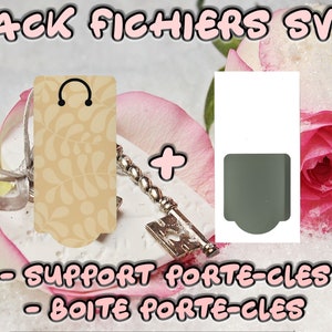 Portachiavi con file di taglio SVG + scatola di presentazione + 1 file di scatola Smarties gratuito.