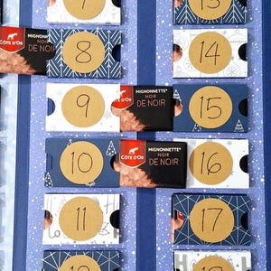 Fichier SVG Cricut / Silhouette / Brother calendrier de l'avent pliable spécial mignonnettes Côte d'Or ou mini Milka