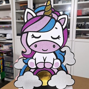 Fichier SVG Cricut / Silhouette / Brother calendrier de l'avent LICORNE