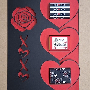Fichiers de découpe Cricut / Silhouette / Brother Carte cœur chocolat