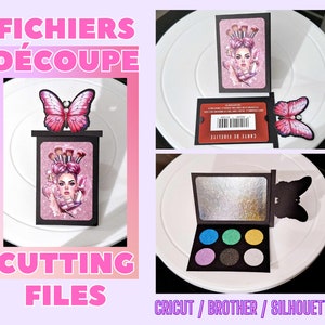 Fichier de découpe Cricut / Silhouette / ScanNcut porte carte cadeau palette maquillage