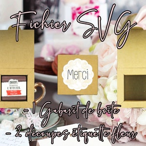 Regalo di quadrati di cioccolato della scatola di file di taglio di file SVG per feste di ospiti ed eventi familiari + 1 file di scatola Smarties gratuito.