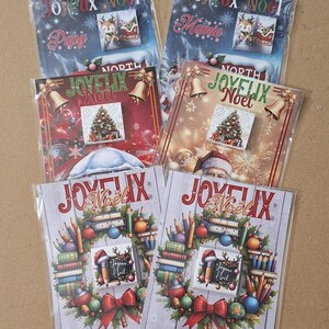 Carte à personnaliser + 1 chocolat thème Noël (4 modèles inclus)