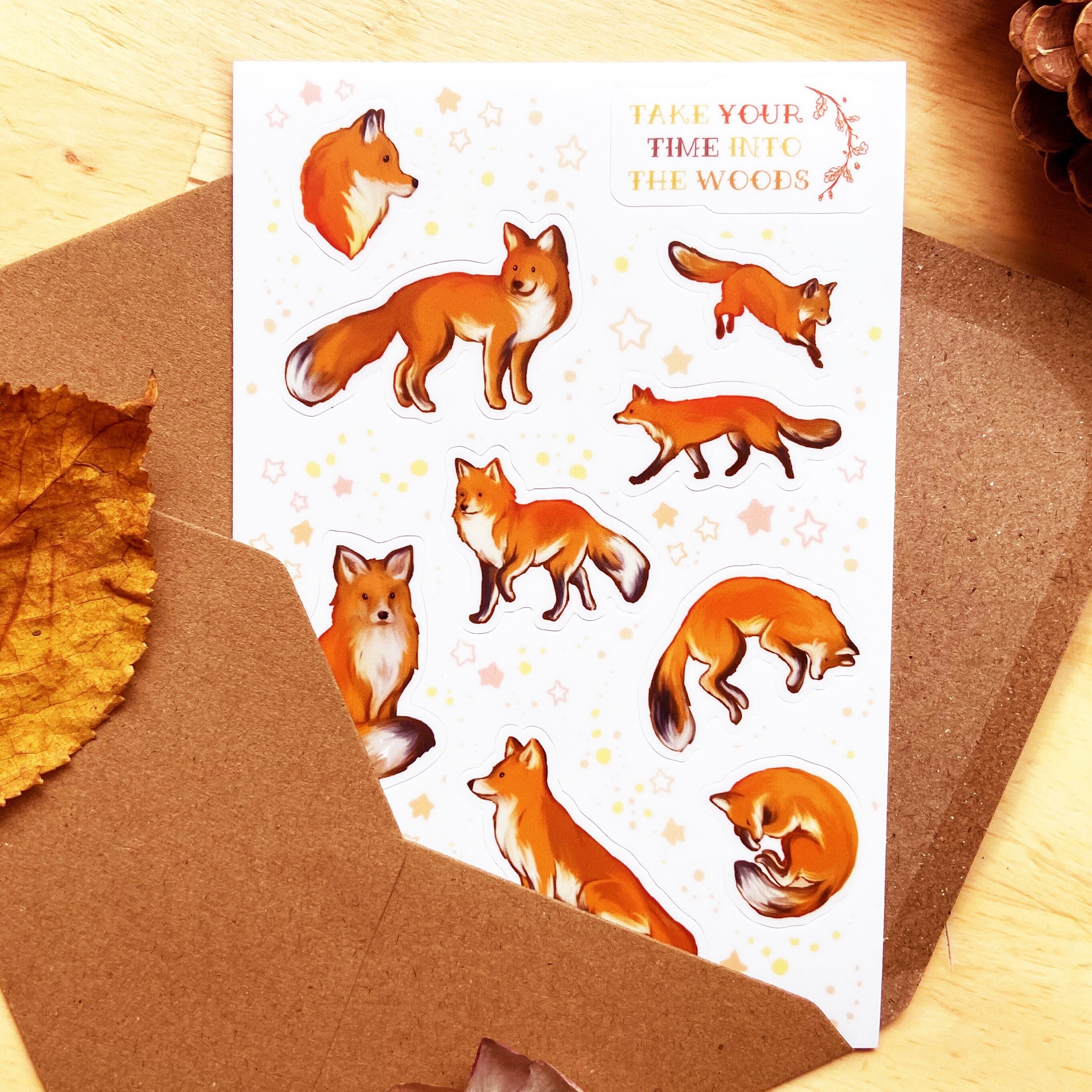 Sticker Sheet Foxy Time Stickers, Planner Stickers, Cute Stickers ...