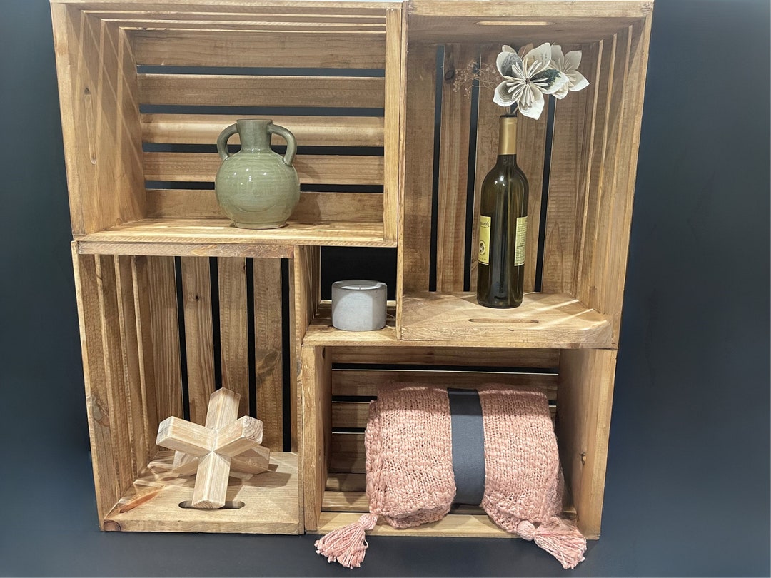 Large Rustic Wooden Crate Storage Units Etsy