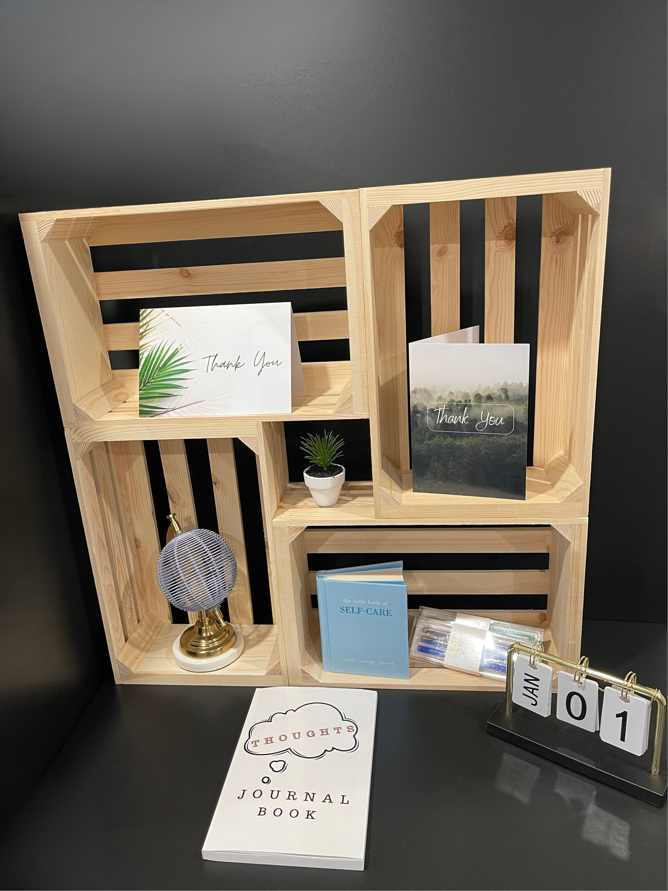Image showcasing Medium Wooden Crate Decorative Storage Box/shelf - Etsy