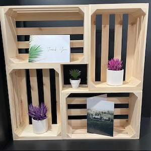 Medium Wooden Crate Decorative Storage Box/Shelf