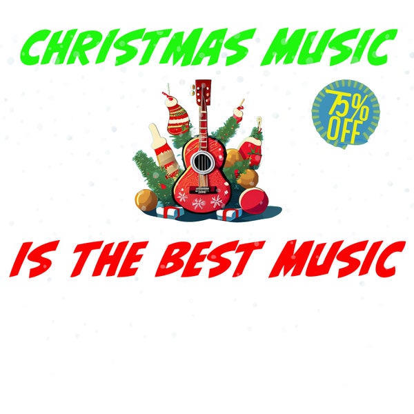 Christmas Music Design PNG | PNG Music Christmas Files | PNG Funny Christmas png | Christmas Party png for Men | Christmas Music for Him