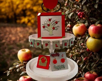 FALL Tiered Tray 5pc Apple Bundle