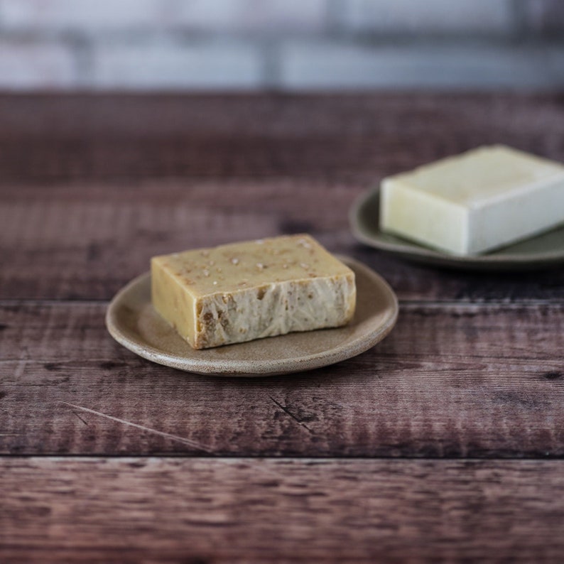 Ceramic Soap Dish in Stone, Handmade, Traditional Ceramics, Soap