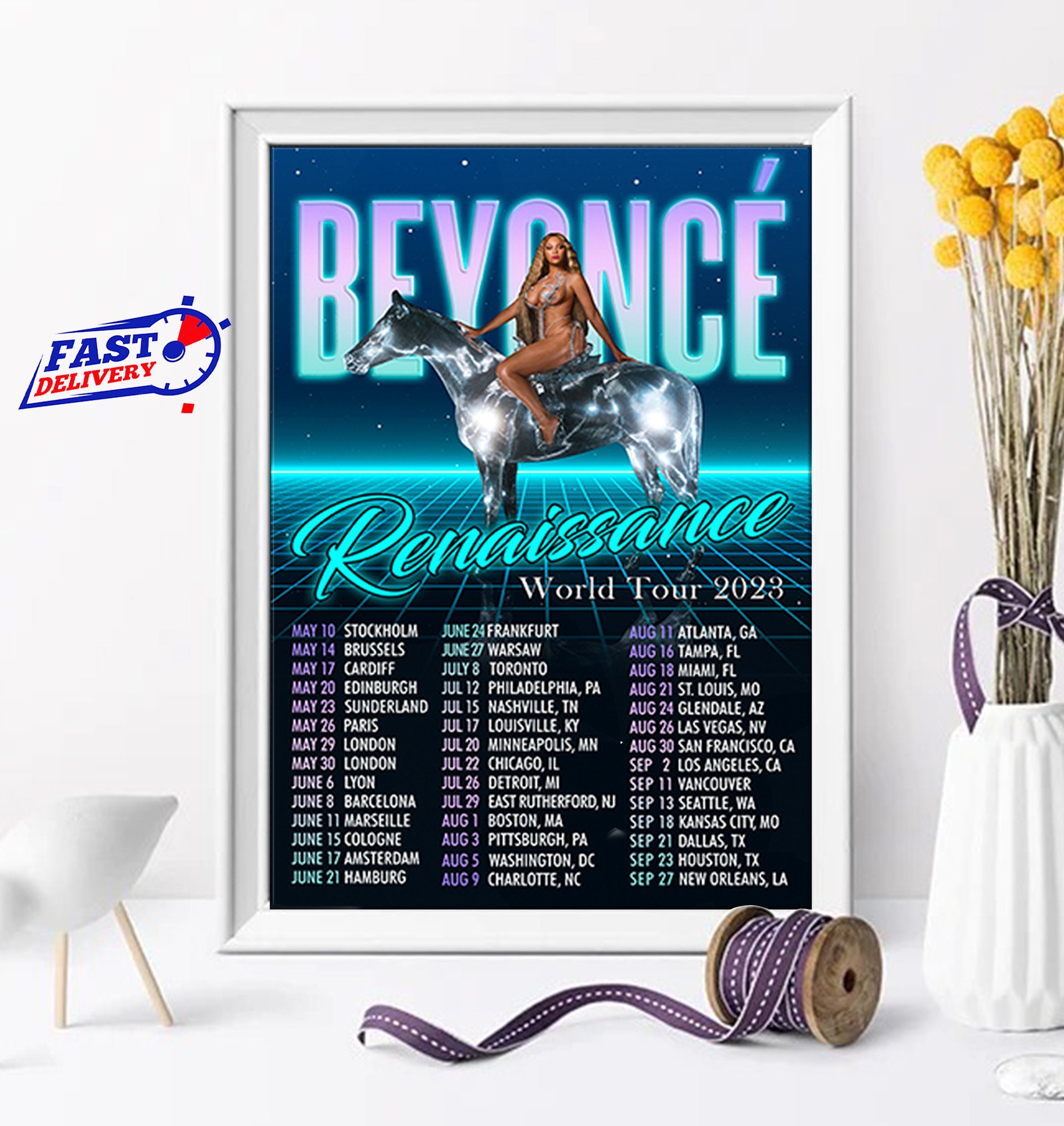 Beyonce Renaissance World Tour 2023 Poster Designed & Sold By Graham ...