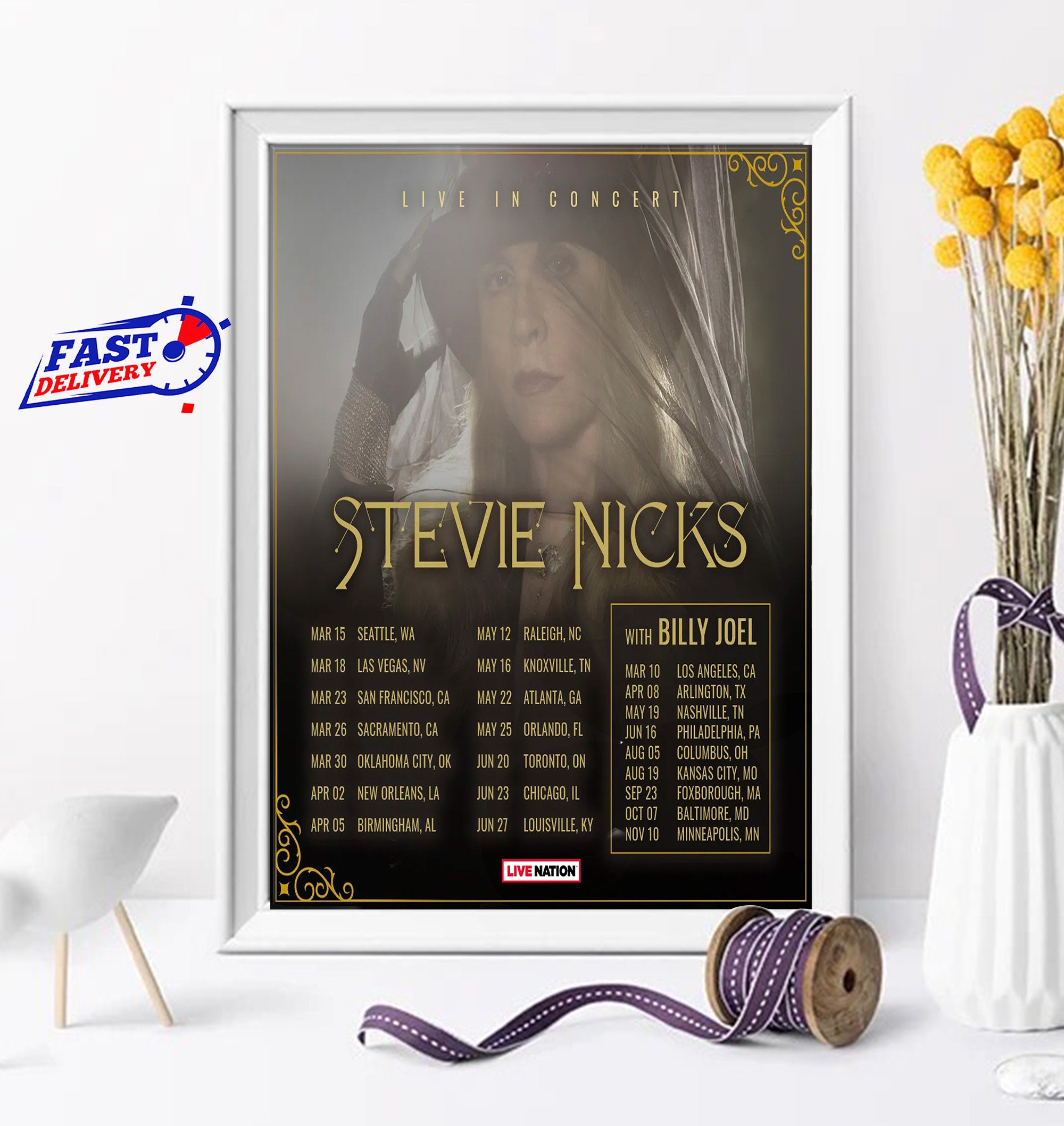Stevie Nicks Live in Concert Tour 2023 Poster sold by G Anisha | SKU