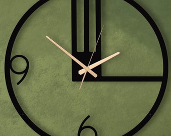 Large Metal Wall Clock: Modern Silent Design, Home Decor