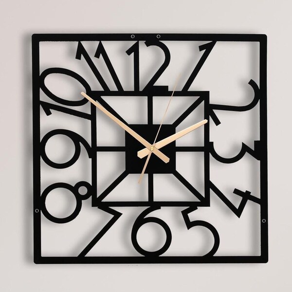 Extra Large Wall Clock Square Etsy