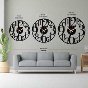 Clock, Wall Clock Large Wall Clock, Metal Wall Clock With Numbers, Trendy Home Decor, Modern Wall Clock, Silent Wall Clock,Unique Wall Clock zdjęcie 7