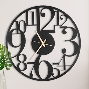 Clock, Wall Clock Large Wall Clock, Metal Wall Clock With Numbers, Trendy Home Decor, Modern Wall Clock, Silent Wall Clock,Unique Wall Clock zdjęcie 1
