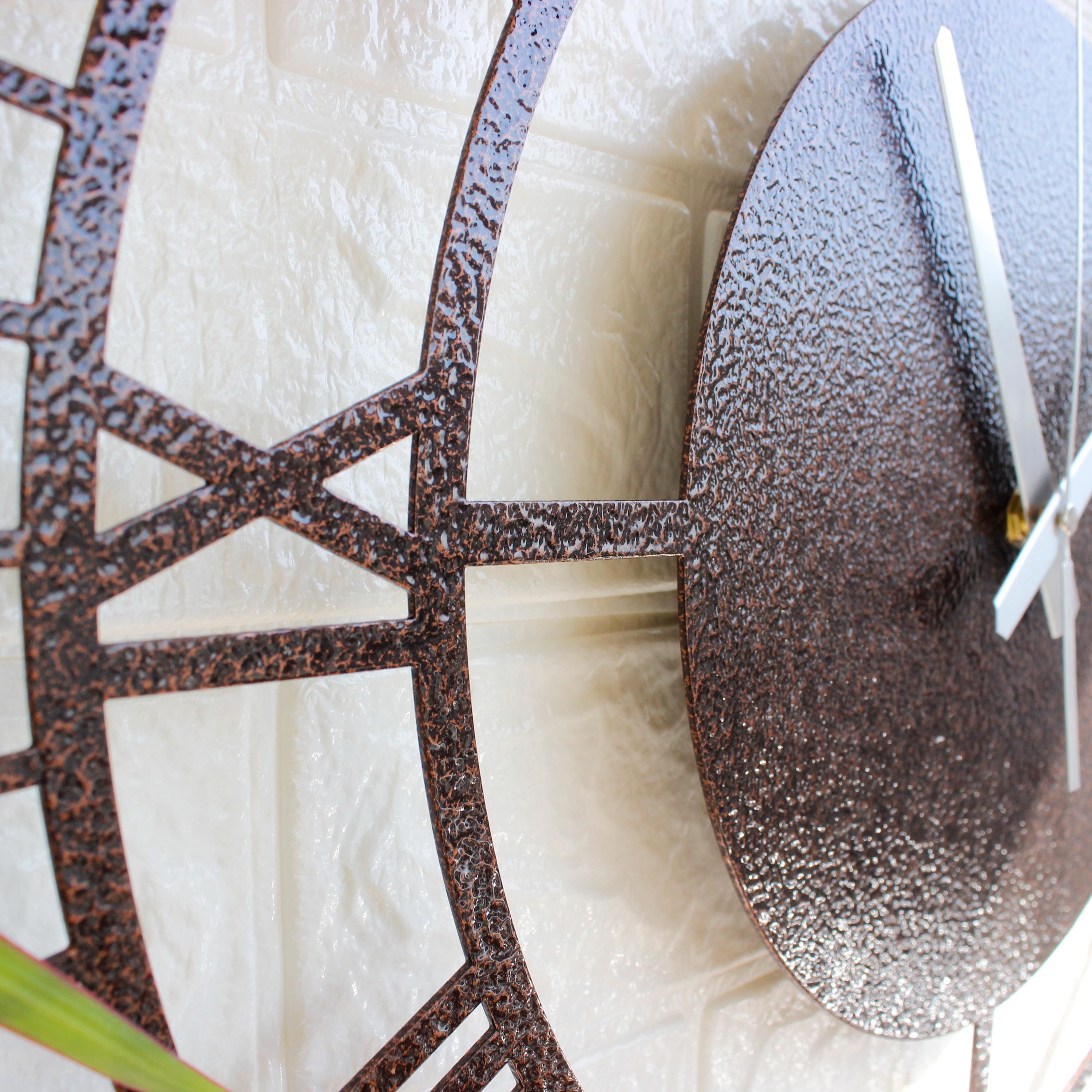 Large Hammered Bronze Metal Wall Clock 90 100 120 CM Roman Numeral ...