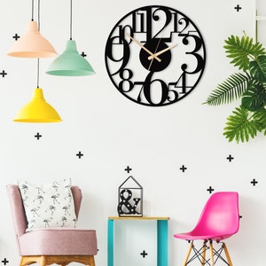 Clock, Wall Clock Large Wall Clock, Metal Wall Clock With Numbers, Trendy Home Decor, Modern Wall Clock, Silent Wall Clock,Unique Wall Clock zdjęcie 6