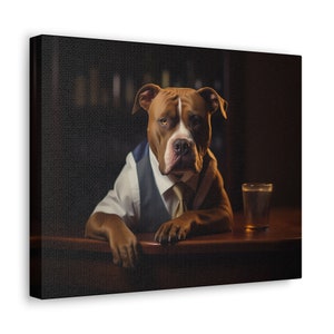 The Most Interesting Pitbull In The World Canvas