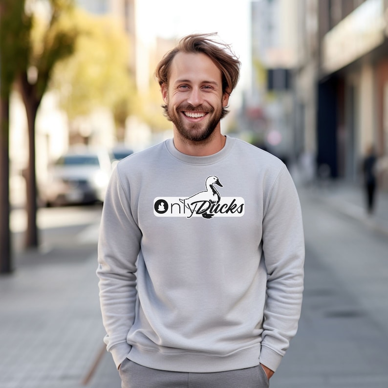 00327. Onlyducks Sweater, Hunting Sweater, Funny Duck Hunting Sweater, Duck Hunting Apparel, Men