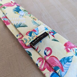 Men's Tropical Necktie Tropical Elegance Paradise Birds and Lush Flora Adult and Tween Regular and Skinny Sizes image 3