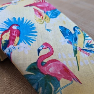 Men's Tropical Necktie Tropical Elegance Paradise Birds and Lush Flora Adult and Tween Regular and Skinny Sizes image 4