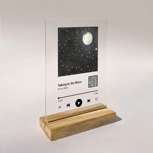 Custom Music Plaque with Scannable QR Code, Album Cover with Custom Photo Acrylic Decoration, Gift For Her, Gift for Him