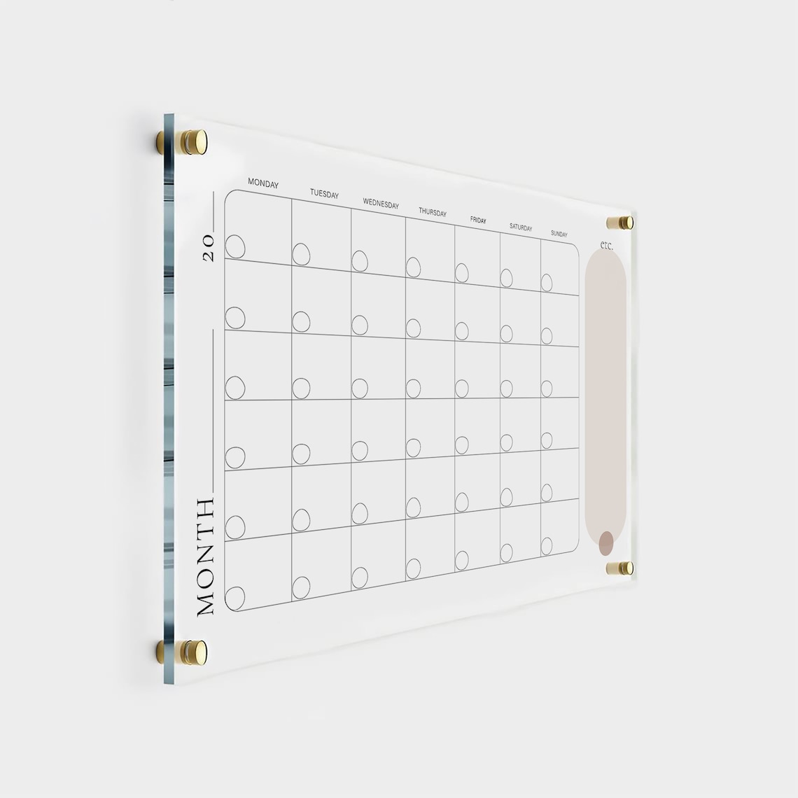 Custom Modern Monthly Planner, Transparent Dry Erase Board, Wall ...
