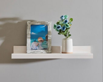 Wooden Decor L Shelf - White