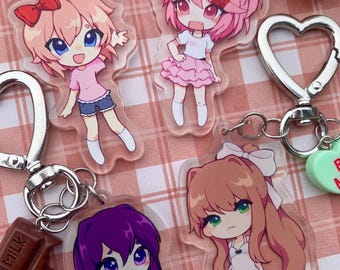 ドキドキ文芸部　アクリルキーホルダー ドキドキ文芸部+ - さよりプラス（両面）3.5インチアクリルチャーム