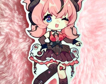 Aria ZZZ Discordant Note Holo Laminated Hearts Sticker