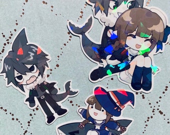 Wadanohara Samewada Laminiertes Holographisches + Wetterfestes Aufkleberset