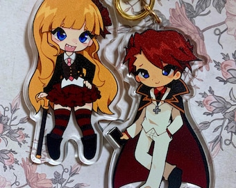 Battler + Beatrice Umineko 3” Acrylic Keychains