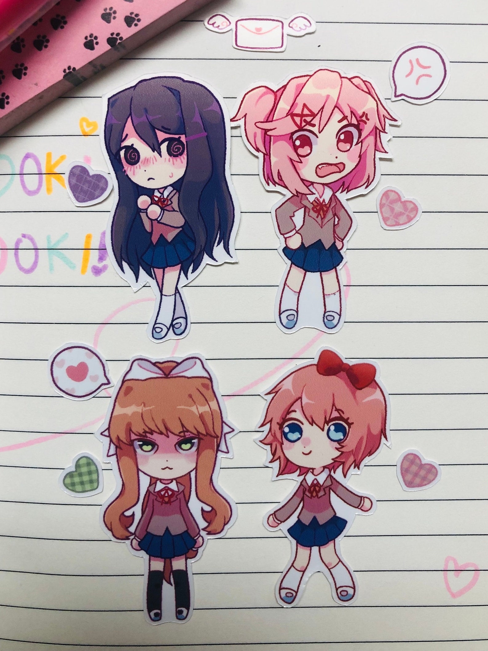 DOKI DOKI Sticker Set - Etsy