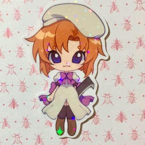 Higurashi Rena Laminated Sparkling Sticker