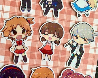 Persona 4 Golden Sticker Pack Investigation Team Holographic + Laminated
