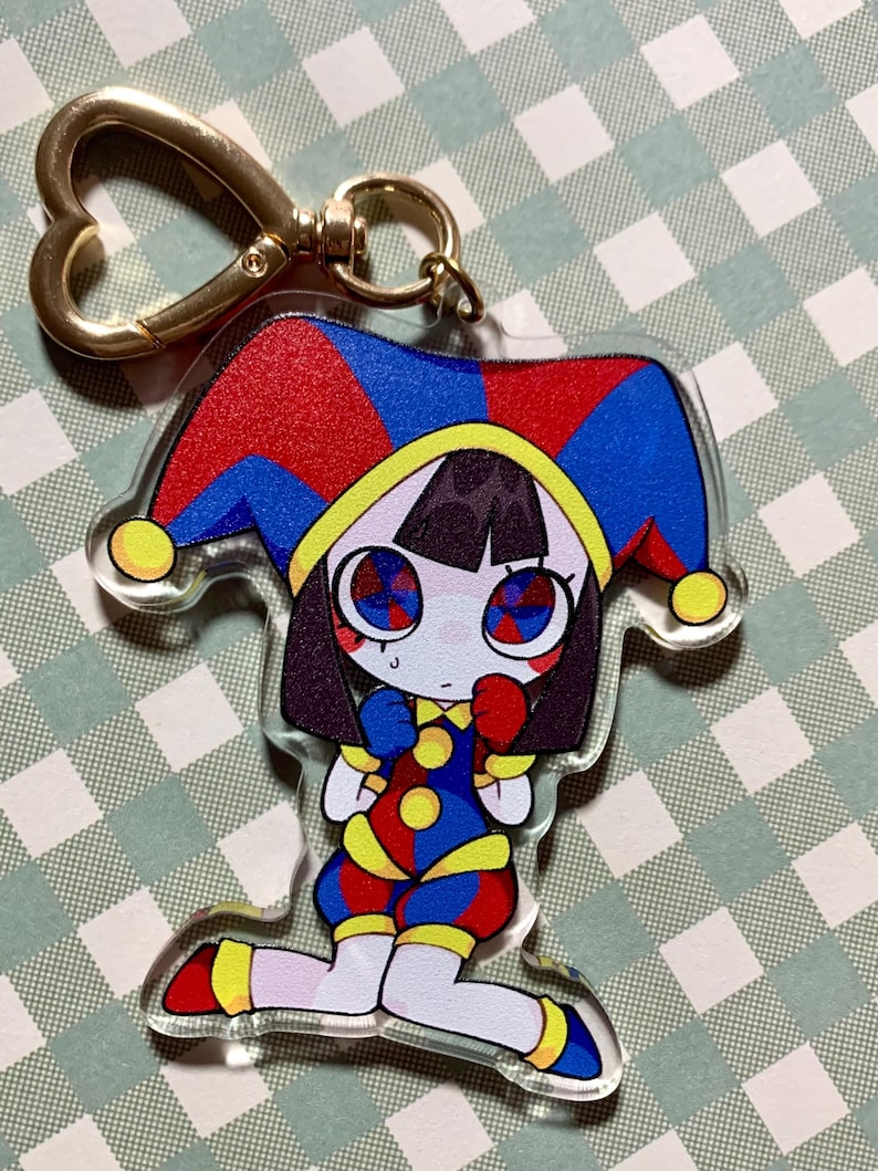 Jester Key Chain Pomni TADC 3” Acrylic Keychain Double Sided - Etsy