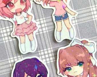 DOKI DOKI First Date Sticker Set (Laminated, Weatherproof, Sparkly)