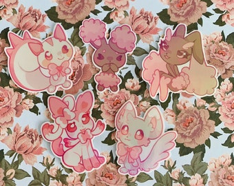 Valentines Day & Lovecore Poke Sticker Set Holographic + Waterproof