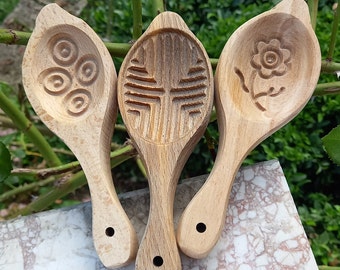 Handmade Wooden Cookie Mold 2 Pcs. Set: Middle Eastern Maamoul Stamp