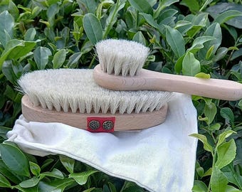 Ręcznie robiona szczotka do ciała z końskiego włosia: naturalna szczotka do peelingu w spa