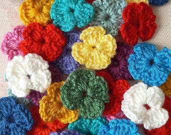 27 Pcs,Tiny Crochet Flowers,Crochet Ornaments,Knit Flowers,Tiny Knit Flowers,Mini Crochet Flowers,Mini Knit Flowers,Mini Crochet Motifs