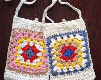 Crochet Phone Purse: Handmade Acrylic Knit Crossbody Bag