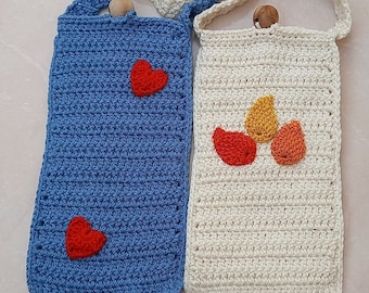 Handmade Crochet Phone Purse: Acrylic Knit Crossbody Bag