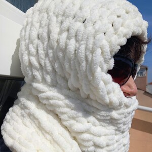 Hand Crochet Ski Mask: Crochet Balaclava - Winter Face Cover,Knit Hood Scarf