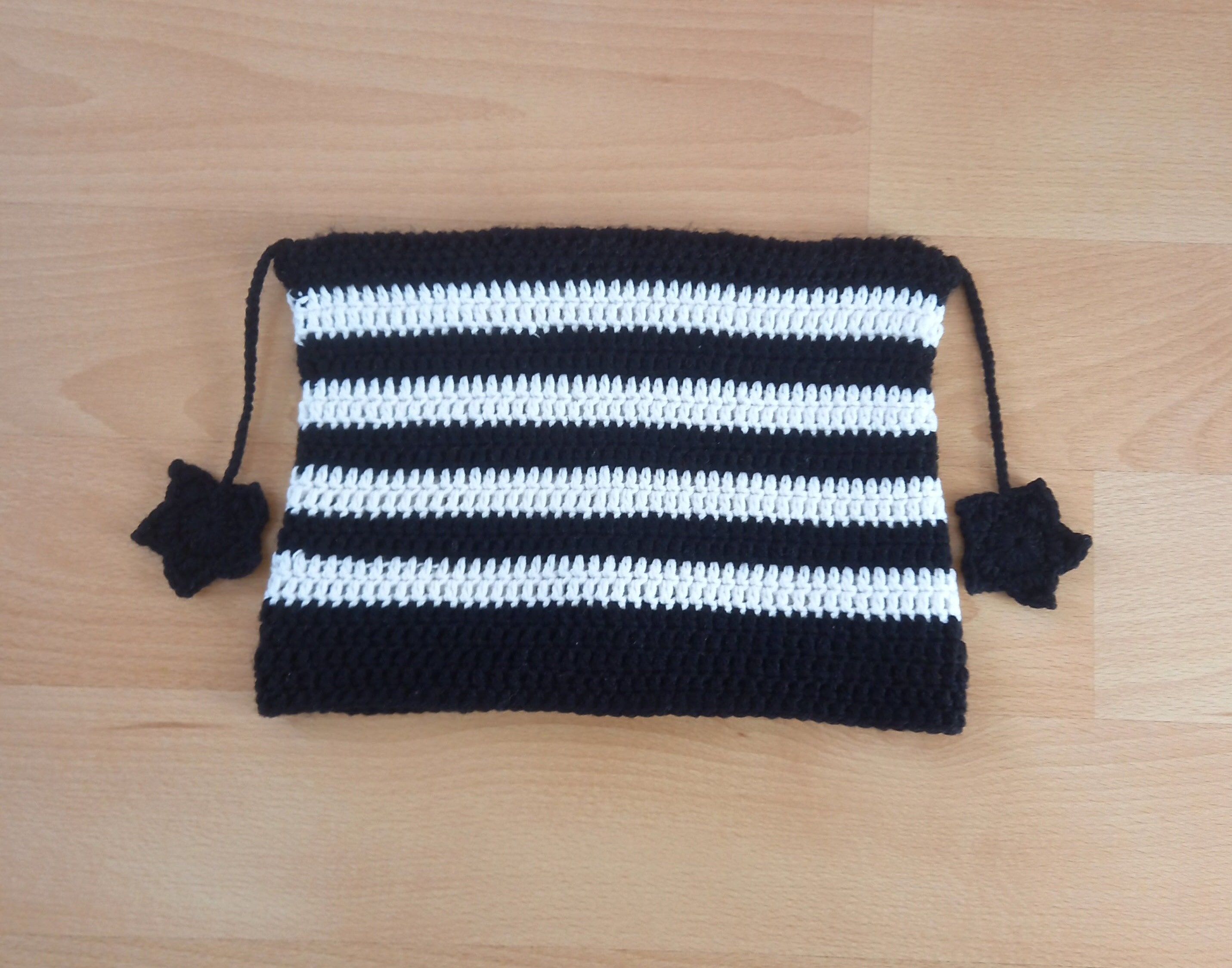 Handmade Crochet Cat Ear Beanie: Striped Knit Hat
