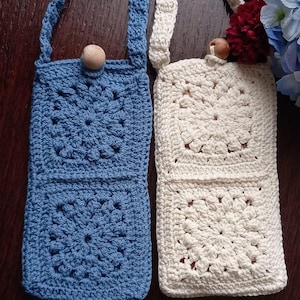 Crochet Phone Purse: Handmade Cotton Knit Crossbody Bag