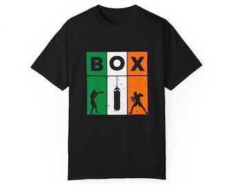 Irish Flag Boxing T-Shirt, St. Patrick's Day Shirt, Ireland Pride Tee, Boxing Athletic Apparel, Boxing Lover Gift